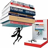 Invisible Hanging Metal Floating Bookshelf - Optical Illusion Wall Book Shelf for Kids and Women- Modern Small Black Wall Mounted Bookshelves for Unique Home Décor