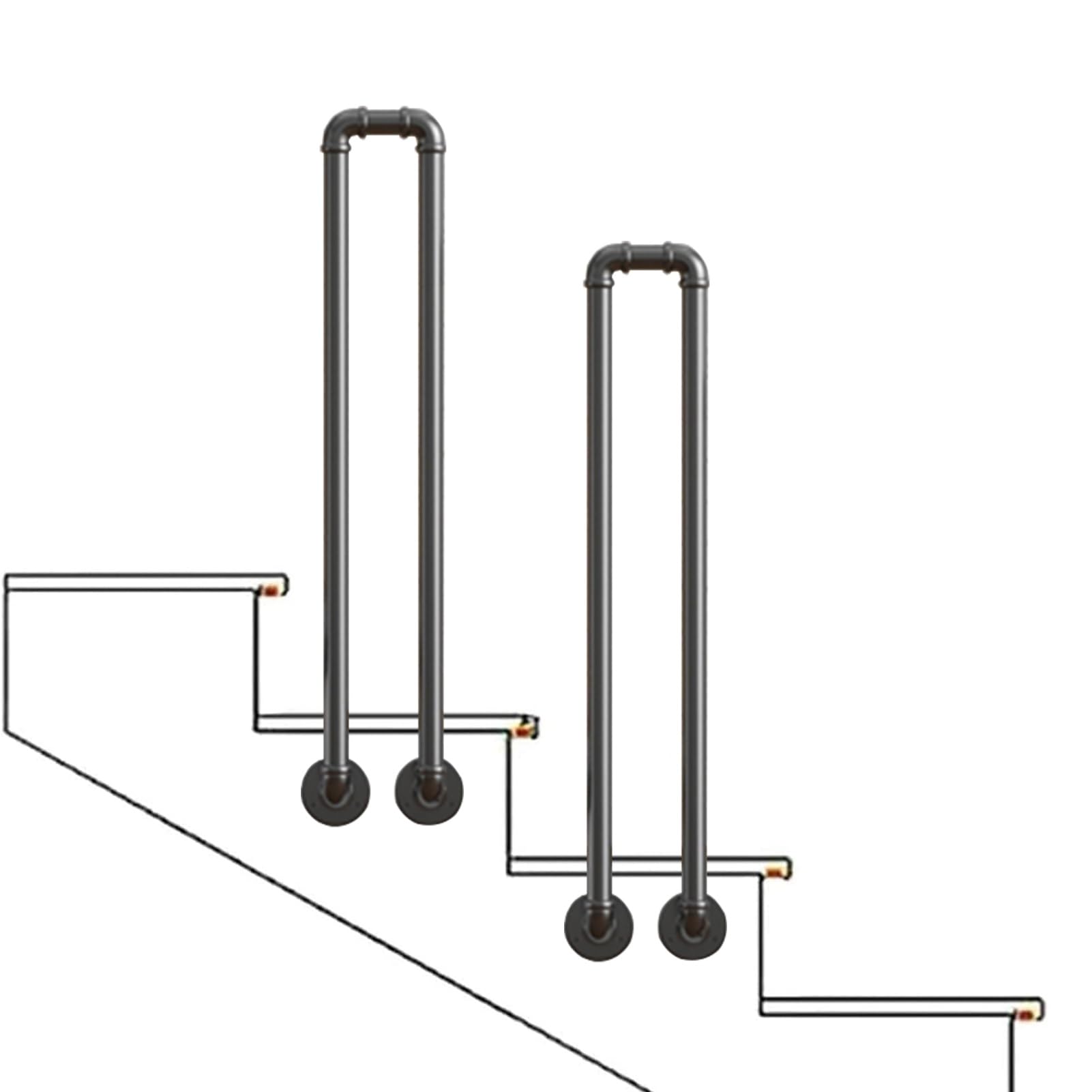 Supports de sécurité antidérapants pour éviter les chutes sur le porche