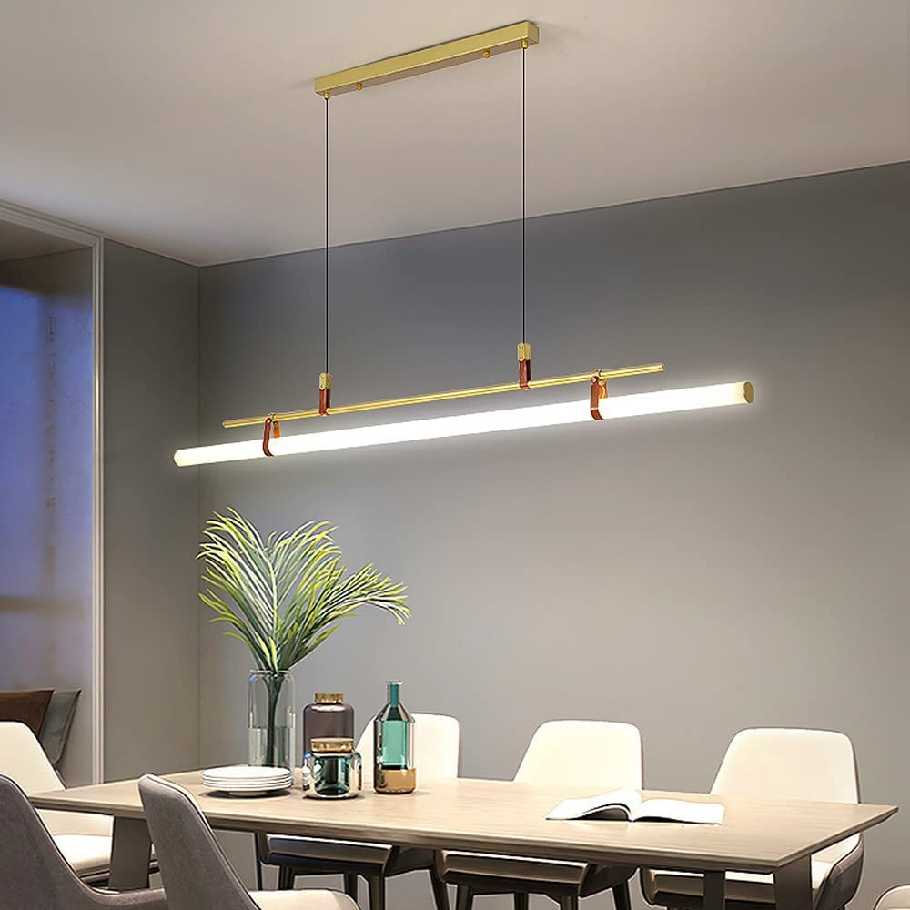 Plafonnier LED longiligne noir intensité variable salon