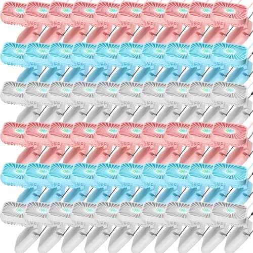 Hortsun 60 Pack Handheld Mini Fan Bulk Portable Necklace