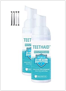 2pcs Teethaid Mouthwash, Calculus Removal, Teeth Whitening, Healing Mouth Ulcers, Teethaid Mouthwash Whitening Toothpaste Foam 2023, Eliminating Bad Breath
