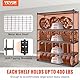 VEVOR Lagerregal 5-stufig verstellbar 907,2 kg Kapazität Garagenregale, Metall-Organizer Drahtregal schwarz 152,4 x 61 x 198,1 cm für Küche, Speisekammer Keller Badezimmer Wäscheschrank