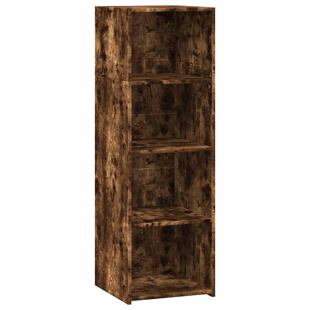 Smoked Oak Engineered Wood Slim Highboard, 40x41x124 cm | Provides compact vertical storage for living rooms, hallways, and entryways.