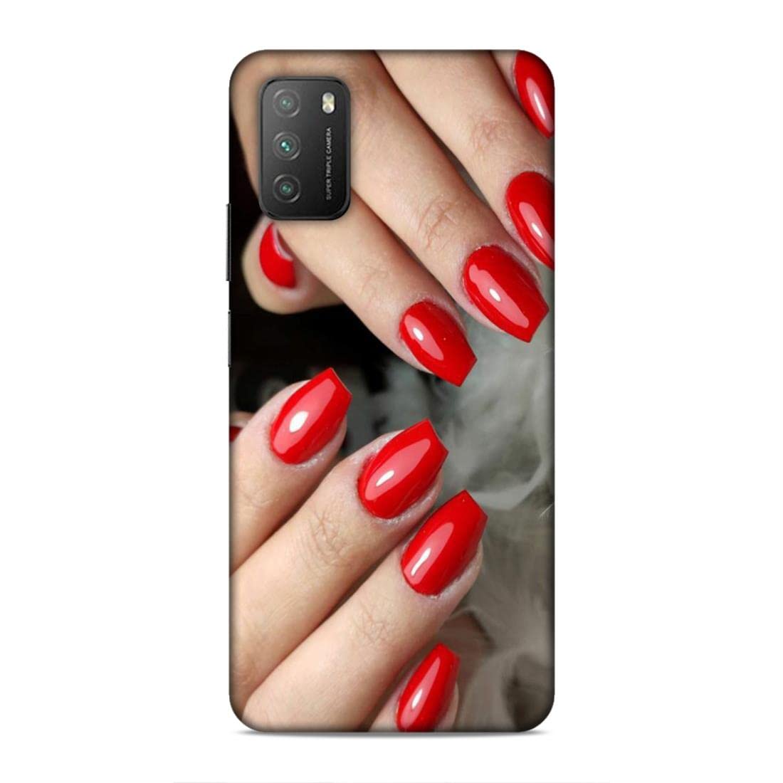 Printed Mobile Back Hard Case Cover for Xiaomi Poco M3 | Red Nails, Nail Paint, Makeup, Girly -2314-image-44