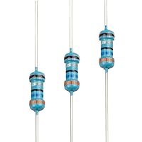 Vista 28 de 100pcs 1 ohm Resistor 1/4w (0.25 W) Resistencia fija de película metálica de tolerancia ±1%, múltiples valores de resistencia opcional