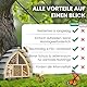 Insektenhotel aus FSC-Holz – Bienenhotel, Marienkäferhaus & Schmetterlingshaus – wetterfest & langlebig – Nistkasten für Wildbienen & Nützlinge – für Garten, Balkon & Terrasse – 27,5 x 9 x 24 cm