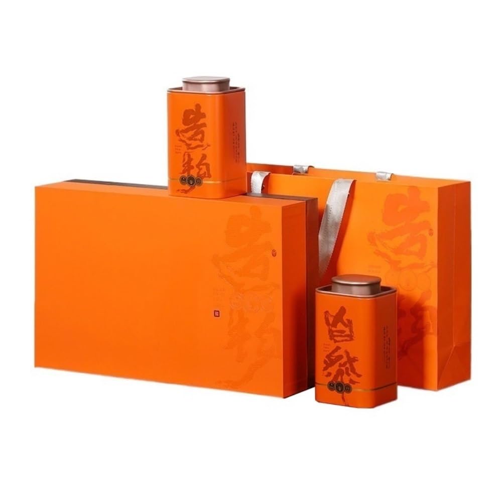 ULTRAWAVE Latas De Té Contenedor de Almacenamiento de té a Granel, Tarro de Cocina, Lata sellada, Juego de té Retro, Caja de Regalo de Doble Lata, Caja vacía Tarro para Guardar Té(C)