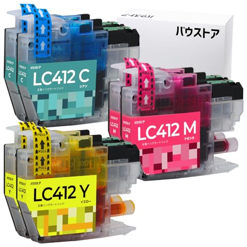 Amazon.co.jp: バウストア Brother LC412C LC412M LC412Y シアン