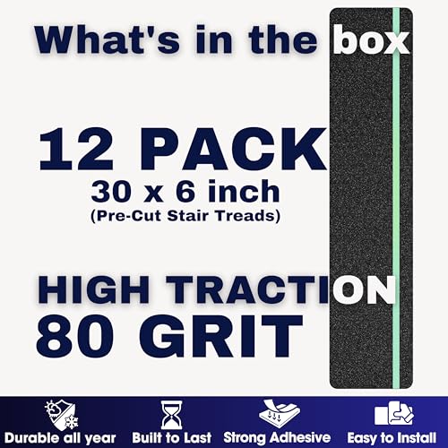 20% Off Outdoor Non-Slip Stair Treads - 12-Pack Glow in Dark