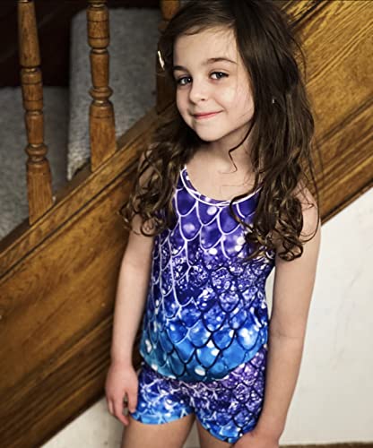 Belovecol Girls Swimsuits Two Piece Tankini Bathing Suits Boyshort Summer Beach Rash Guard Swimwear for 4-15T3