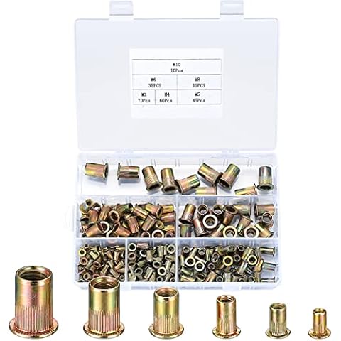 235 Piezas Tuercas Remachables de Acero Inoxidable Cover