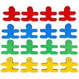 Fydun Jeu de Construction, Dessin animé coloré Bloc équilibrage Créative Équilibre en Bois Jouets Enfants début éducatif d'équilibre 16pcs/ Blocs Colorés Animé 16 pièces/Ensemble