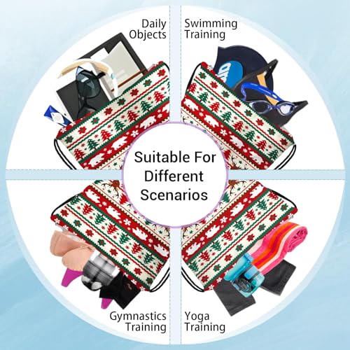Image of Gymnastics Grip Bag Pine Tree Deer Storage Pouch Bag for Holiday Party