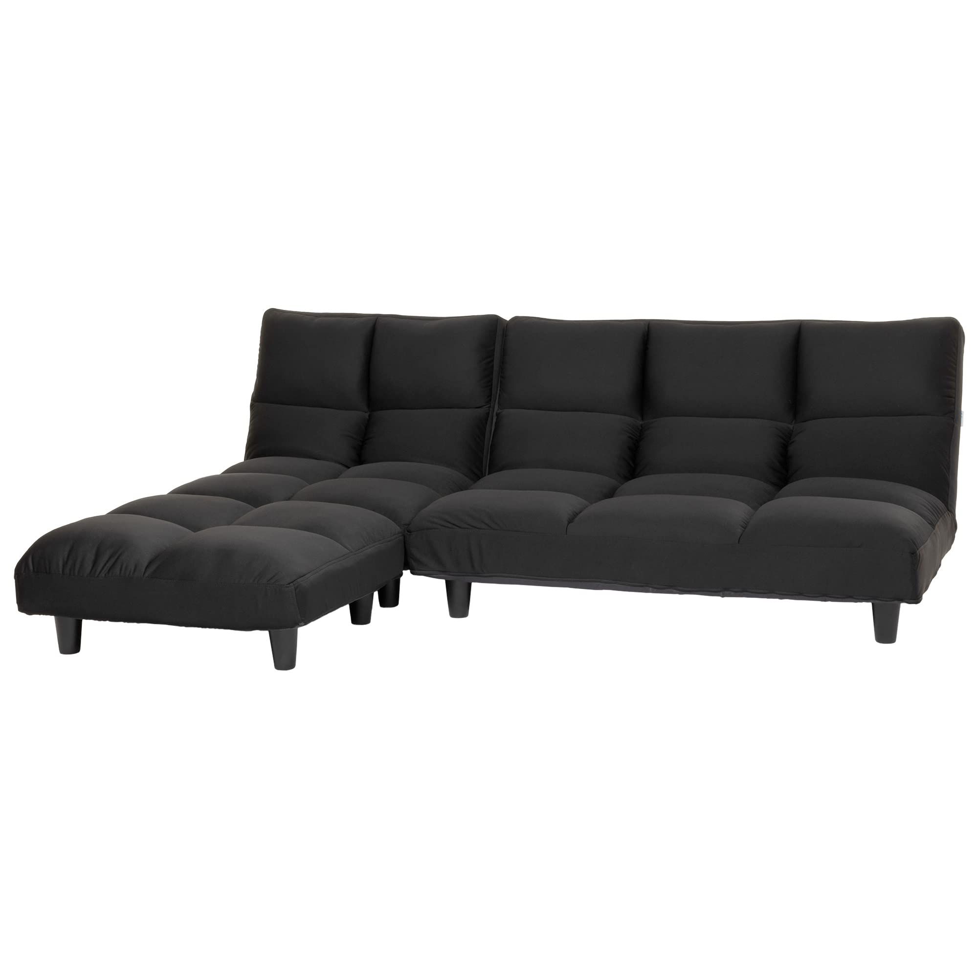 Amazon.co.jp: 低反発コーナーソファ 3点セット ブラック オットマン  