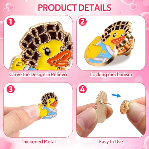Image of Suncalla Breast Cancer Awareness Pins for Women, Pink Ribbon Enamel Lapel Pin Bulk with Cards & Bags, 5 Styles