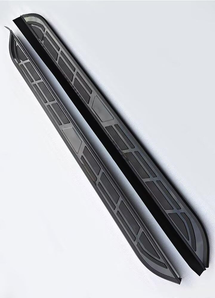 Estribos para VW AMAROK 2023-2026, 2 escalones laterales fijos de aluminio (con soporte) | Kit atornillado sin taladro | Accesorios para tablero de riel SUV para proyectos de bricolaje, negro (1 juego