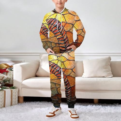 Boys Girls Pullover Hoodie Jogger Pants Kid Outfit Sweatshirt Sweatpants Set, Baseball Stained Glass Art3