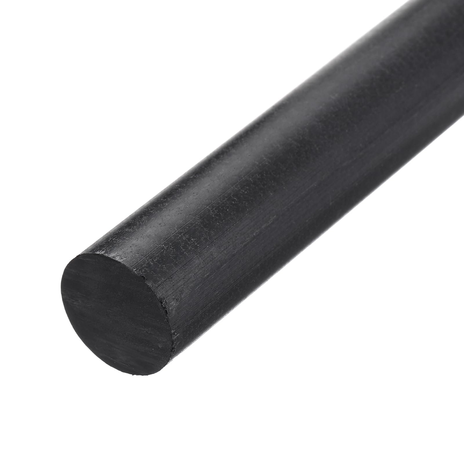 sourcing map Barre ronde solide en plastique ABS - 40 mm x 200 mm - Noir - Pour modélisme, modélisme architectural, bricolage - Table à sable - 1 pièce