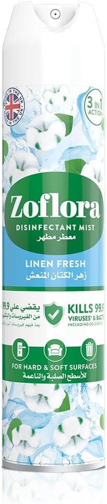 Multipurpose Disinfectant - Linen Fresh- 300 ml | Anti-bacterial | All surface Cleaner | Home, Kitchen & Bathroom Cleaning | Eliminates Odour | 24 Hours fragrance