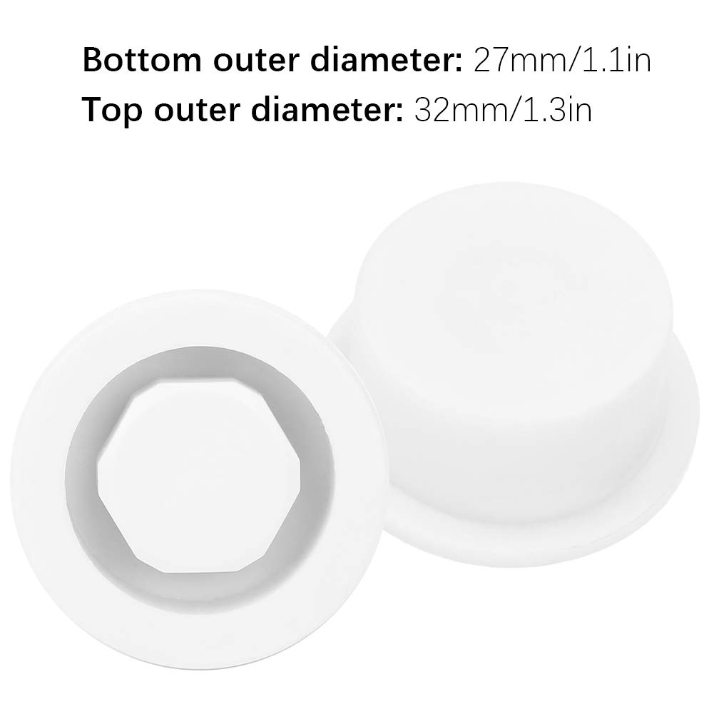 Duimimi 2Pcs PVC Surfboard Paddle Board Vent Hole Automatic Breathing Waterproof Accessory for Stand up Paddleboarding, Boat, Surfboard Vent Plug, Easy Installation (White)