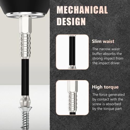 Miniatura 3 de Juego de brocas de destornillador magnético, juego de destornilladores eléctricos magnéticos antideslizantes universales, fuerte durabilidad