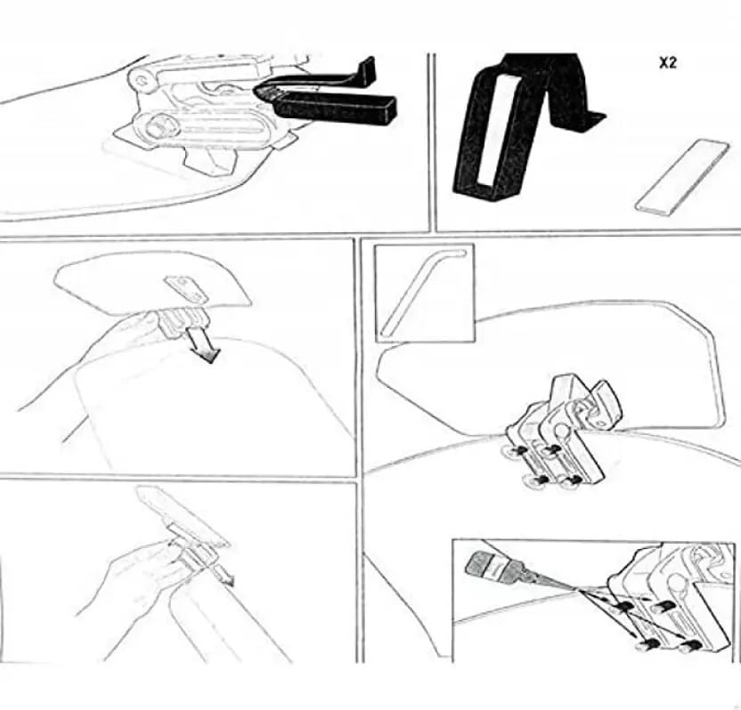 Image of Motorcycle Extension Windshield, Wind Deflector Visor Extender (Transparent) Bike Headlight Visor