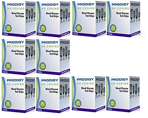 Prodigy No Coding Blood Glucose Test Strips 500 Count