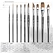 Watercolor Brushes Professional Set, 10 Artist Brushes Watercolor Paint Brushes, Golden Maple Sable Brush Paint Brushes-Round Tip, Flats, Dagger, Oval Wash for Detail Painting, Water Color, Gouache