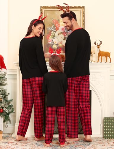 SWOMOG Matching Family Pajama Set Christmas Long Sleeve Pj Set Xmas Couple Sleepwear Printed Lounge Set4