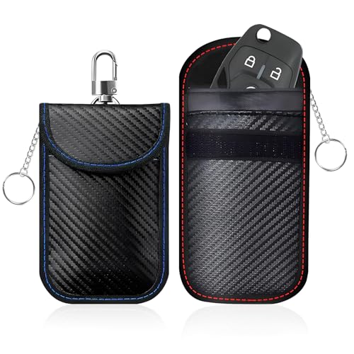 Keyless Go Schutz für Autoschlüssel, 2er-Pack Schutz für Autoschlüssel, Faraday-Tasche Funk-Schlüssel Abschirmung Schlüsselschutz Diebstahlschutz Schlüssel-Tasche Schlüssel-Etui Schlüssel-Beutel