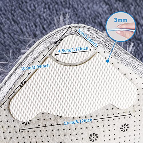 Bemece 4Pcs Rug Grippers - Enhanced Friction Non Slip Rug Tape, Washable Reusable Rug Pad Gripper, Anti-Curling, Double-Sided Adhesive Rug Pad Grippers For Area Rug Hardwood Tile #TOP6