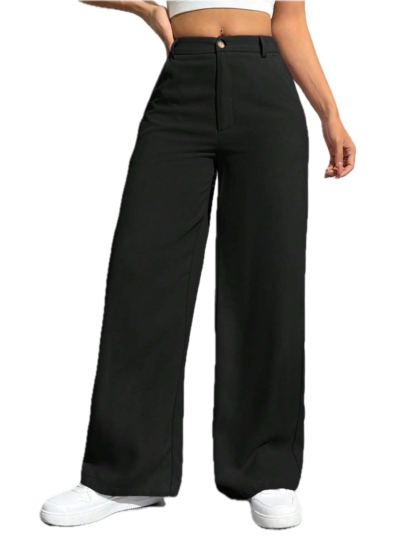 dolsia Womens Wide Leg Pants High Waist Straight Pants Office Business-picture-27