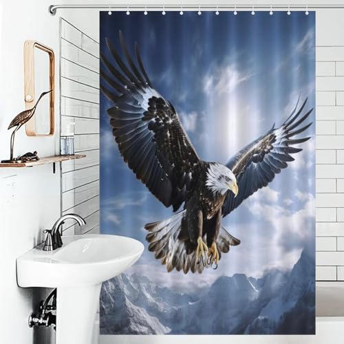 Rideau de douche polyester imperméable Aigle 122x183cm pour baignoire hôtel - 6