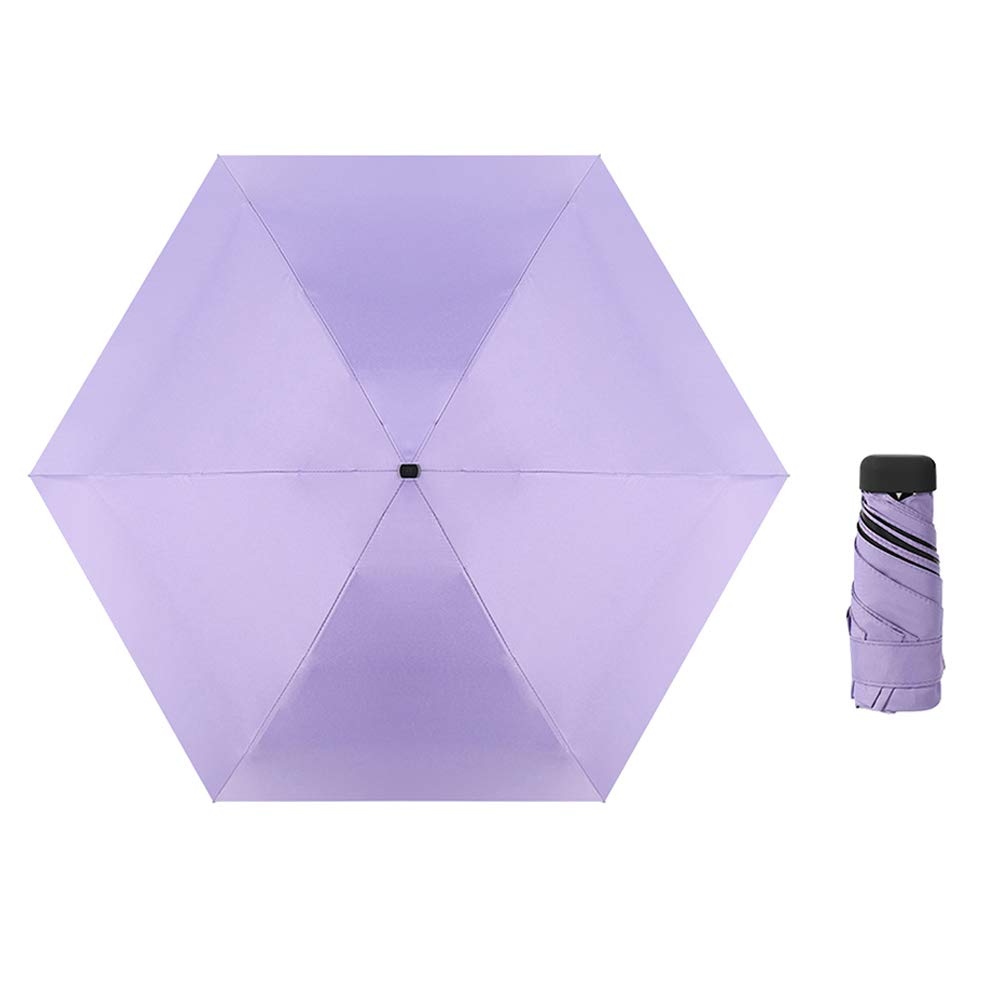 Portible Mini Umbrella For Purse, UPF 50+ UV Protection Small Travel Lightweight for Rain & Sun 5 Fold Women Kids 2