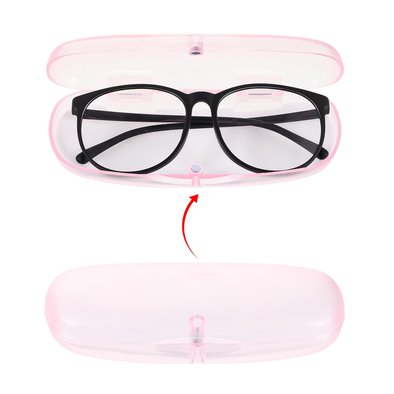 Abaodam 10 Pezzi Custodia Occhiali Trasparente Opaca Rigida Antipolvere e Antishock Portatile Unisex per Viaggi Ufficio e Uso Quotidiano