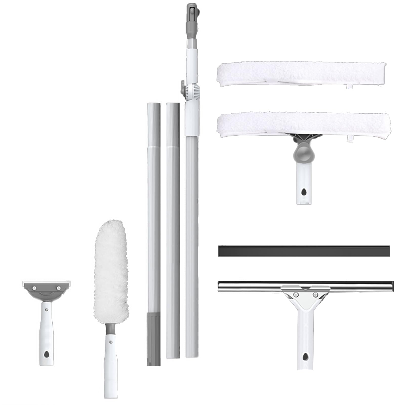 Amazon｜水切りワイパー 窓用スクイージー 延長ポール付き 4.8m