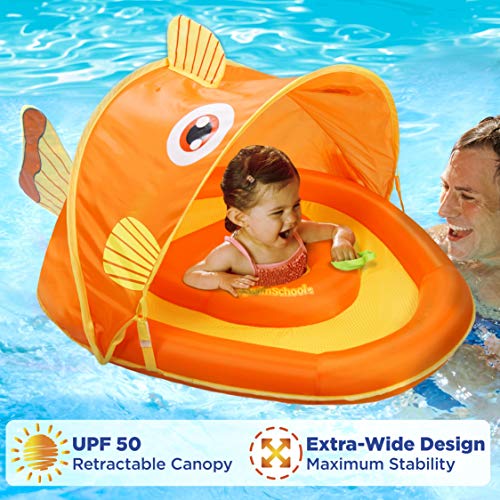 image for SwimSchool Gold-E-Fish Fabric Baby Boat, Splash and Play, Adjustable S