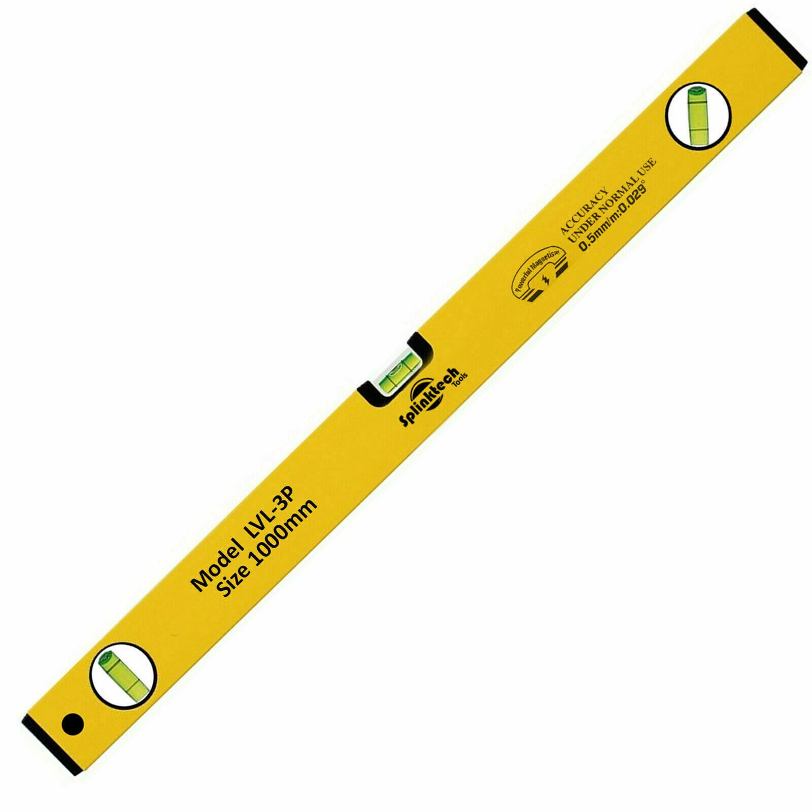 Ntek Yellow Professional Magnetic Spirit Level - High Accuracy Aluminum Scaffolding Level For Builders And Diy