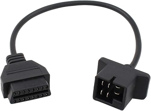 MOTOKU Reemplazo para 6 pines P OBD1 a OBD2 herramienta de diagnóstico adaptador de cable conector lector de código de escaneo para Jeep para Dodge
