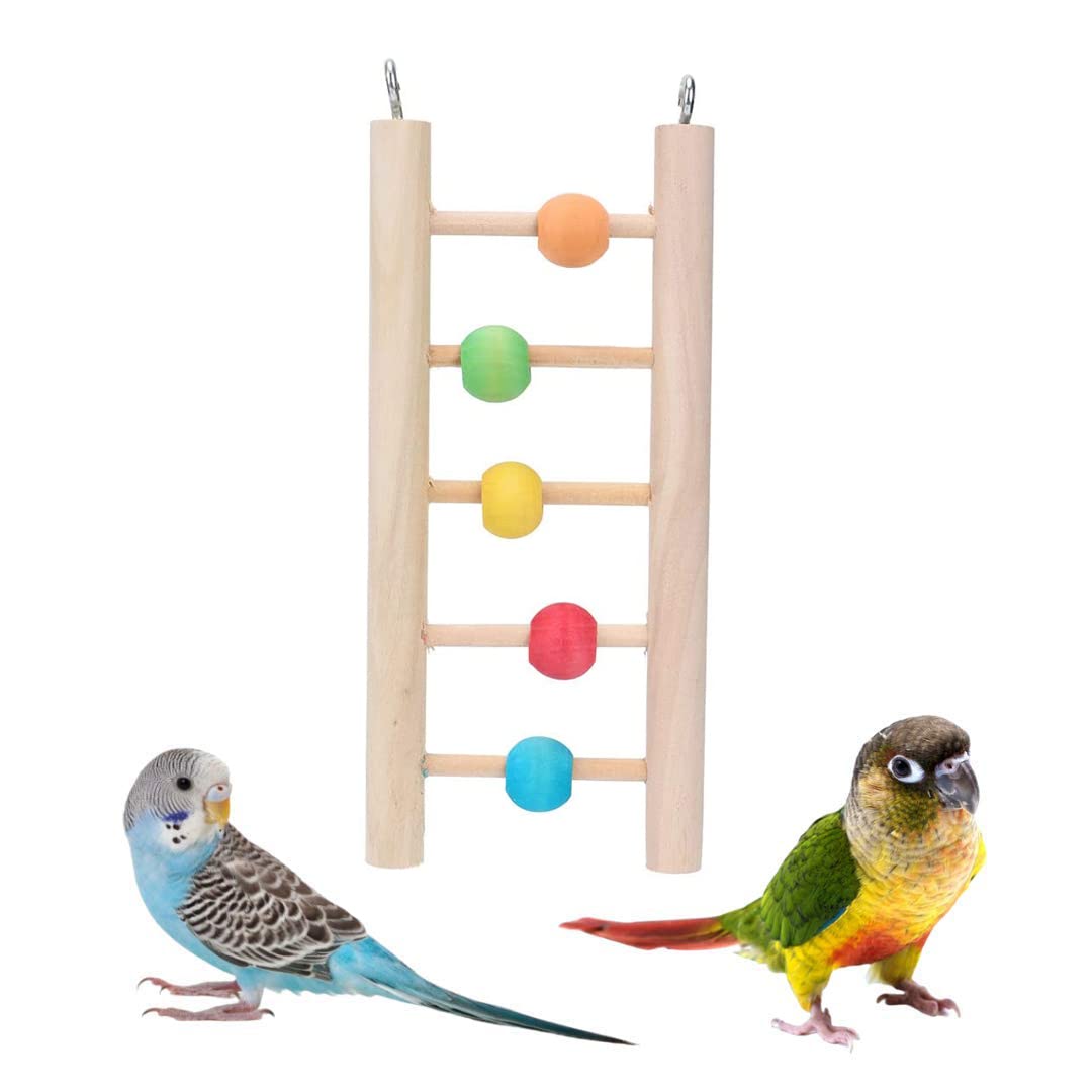 Sage Square Ladder Toy Natural Wood, Colorful Beads, Wooden Material, Safe and Non-Toxic, Keep Chewing Safe for Parakeets, Parrots, Cockatiel, Budgies, Canaries,Finch, African Grey (B09W2M2473) Amazon Price History, Amazon Price Tracker