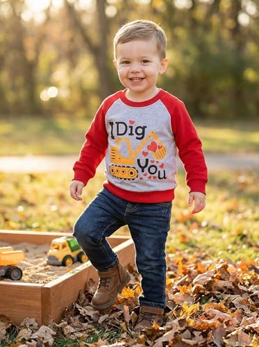 Image of Akyzic Boys Sweatshirts Cotton Long Sleeve Crewneck Pullover Toddler Kids Winter Warm Shirt Sweater Tops 3t-8t