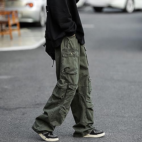FantasyGears Jeans Y2k Gothic Cargo Pants Baggy Streetwear Jeans Hip Hop Joggers Parachute Pants for Men4