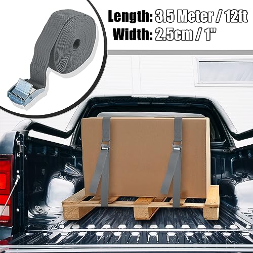 X AUTOHAUX 4 peças de 2,54 cm x 30,5 cm tiras de amarração de carga pesada alça de bagagem de viagem