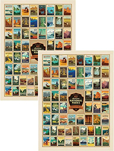 Riley Blake Designs Riley Blake National Parks Wilderness Wonders Panel 54' x 72'' Fabric 2 Pack