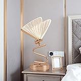 YINGDENG Luxury Butterfly LED Table Lamp with Plug in Cord Neutral Light 6W, Big-Sized Acrylic Desk...
