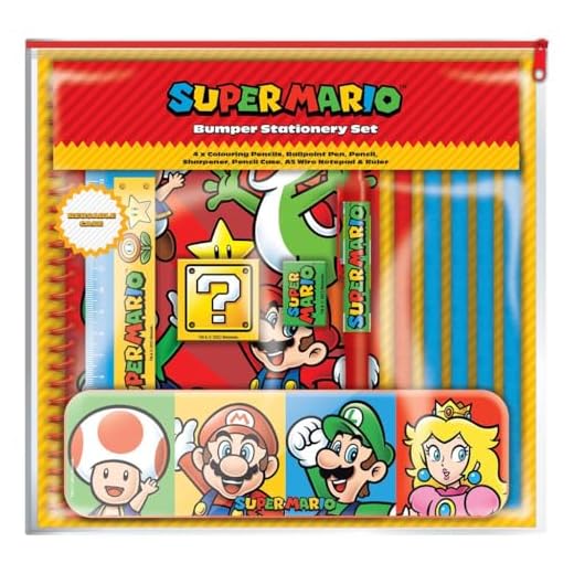 Super Mario Bumper - Juego de papelería y material de oficina, diseño de bloques de color
