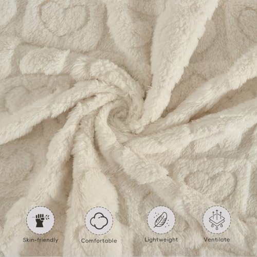 Image of 5 Pcs Baby Blanket Heart Checkered Ultra Soft Gift-Ready Plush for Newborns, Nursery & Stroller 30 inchx40 inch Beige