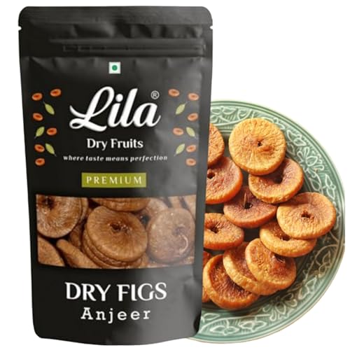 Image of LILA DRY FRUITS Natural Dried Anjeer 200 Gms Pouch Pack | Dry Fig for Healthy Snacking, Dieting & Breakfast | Rich Source of Fibre Calcium And Iron | High In Minerals | Perfect for Giftings