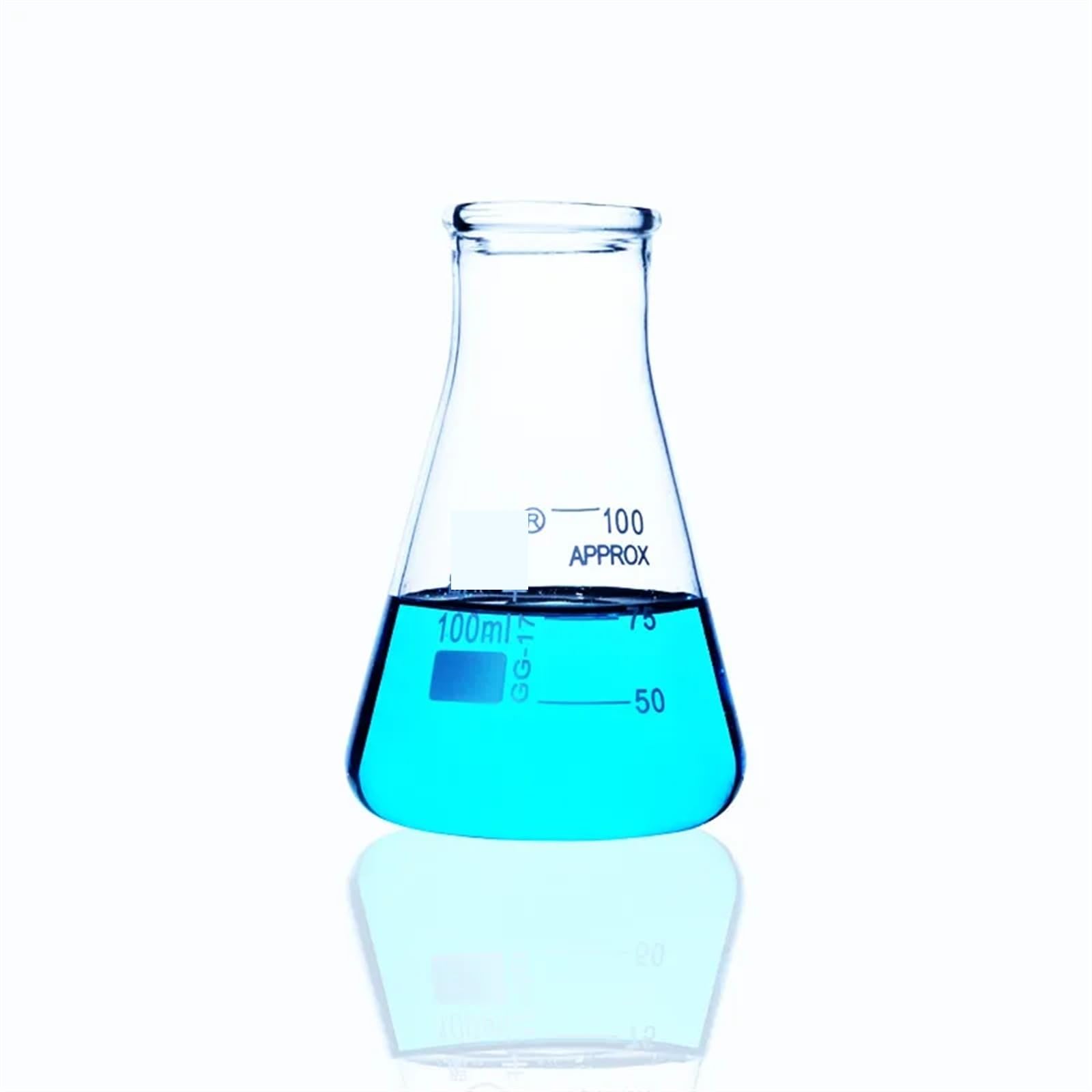 Pallone di vetro per laboratorio, Beuta conica in vetro Vetro ad alto contenuto di silicato Grande calibro 50ml/100ml/150ml/200ml/250ml/500ml/1000ml(1000ml)