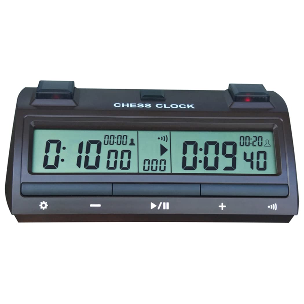 MRKU Orologio Digitale per Scacchi Timer Digitale per Scacchi Professionale per Giochi da Tavolo Timer Ottimo per Scacchi Scacchi Cinesi Shogi Go, Marrone